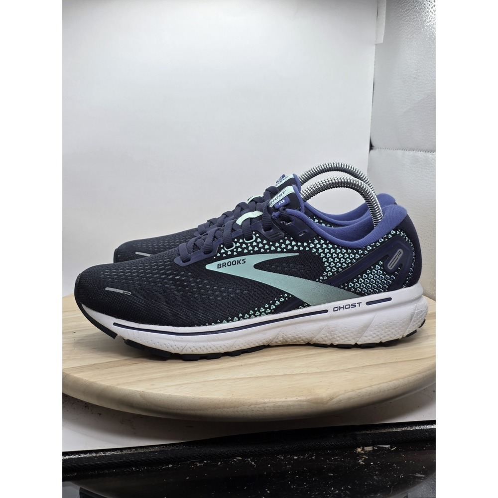 Women's Size 9.5 B - Brooks Ghost 14 Athletic Running Shoes Walking Blue